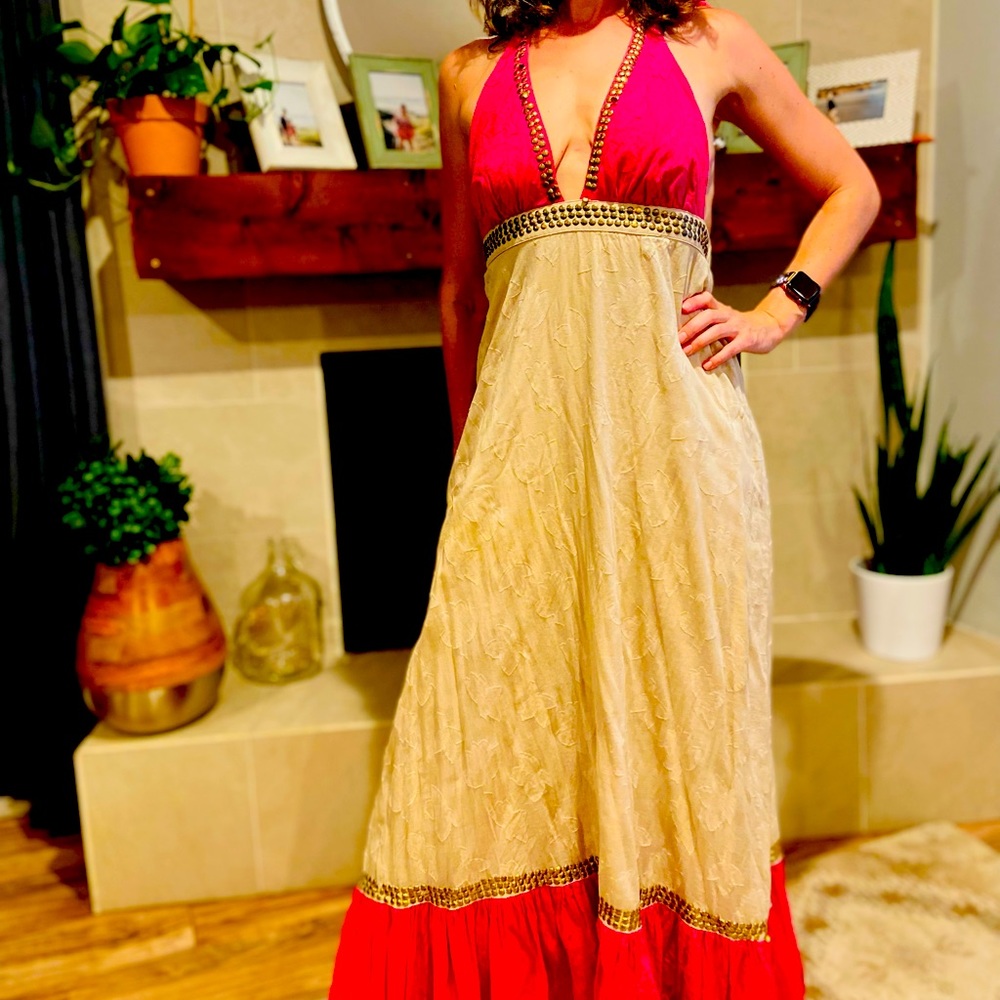 Vix by Paula Hermanny Halter Maxi Dress- Medium